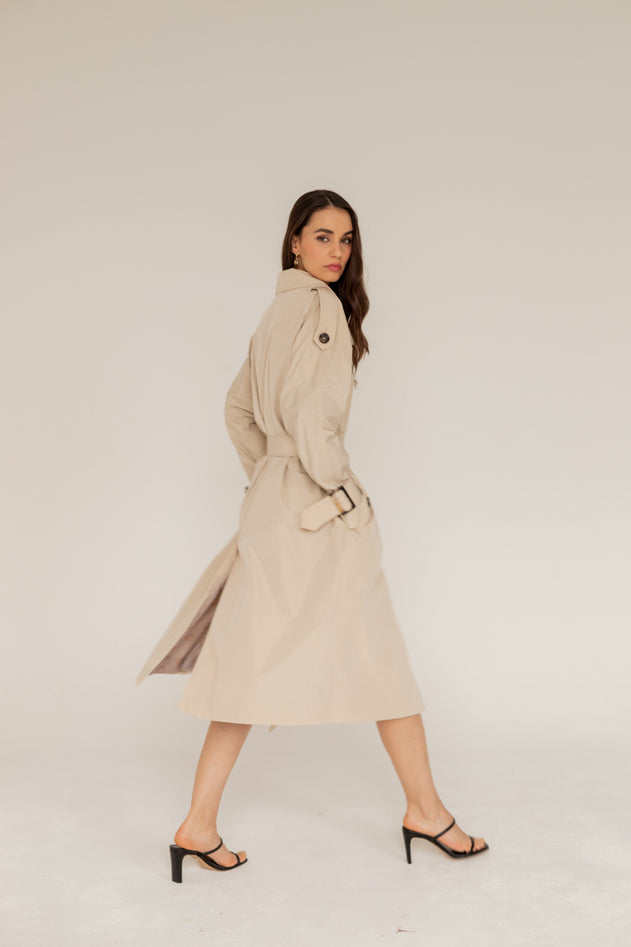 Oversized Trench Coat Light Beige
