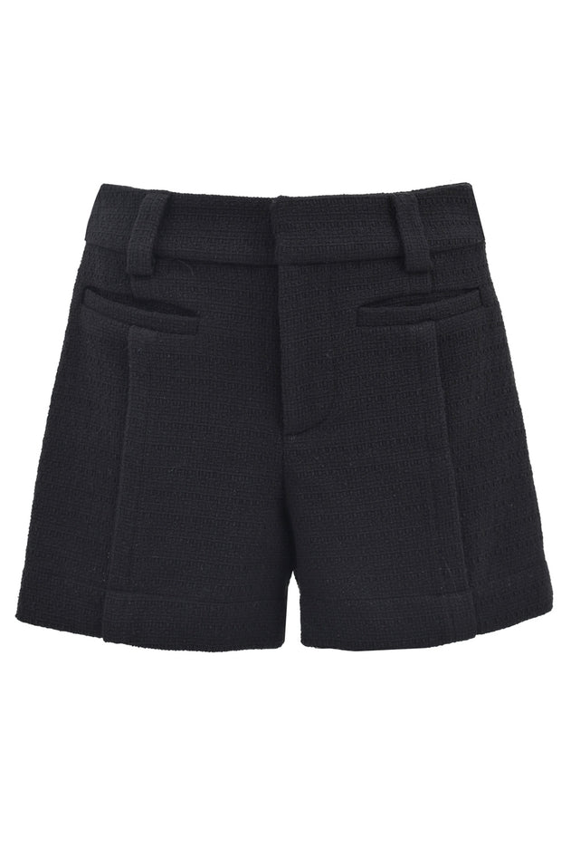 Tweed Shorts Black