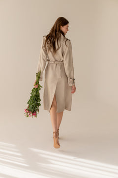 Silk Trench Coat Champagne