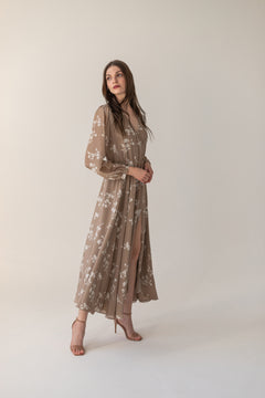 Magnolia Beige Silk Dress