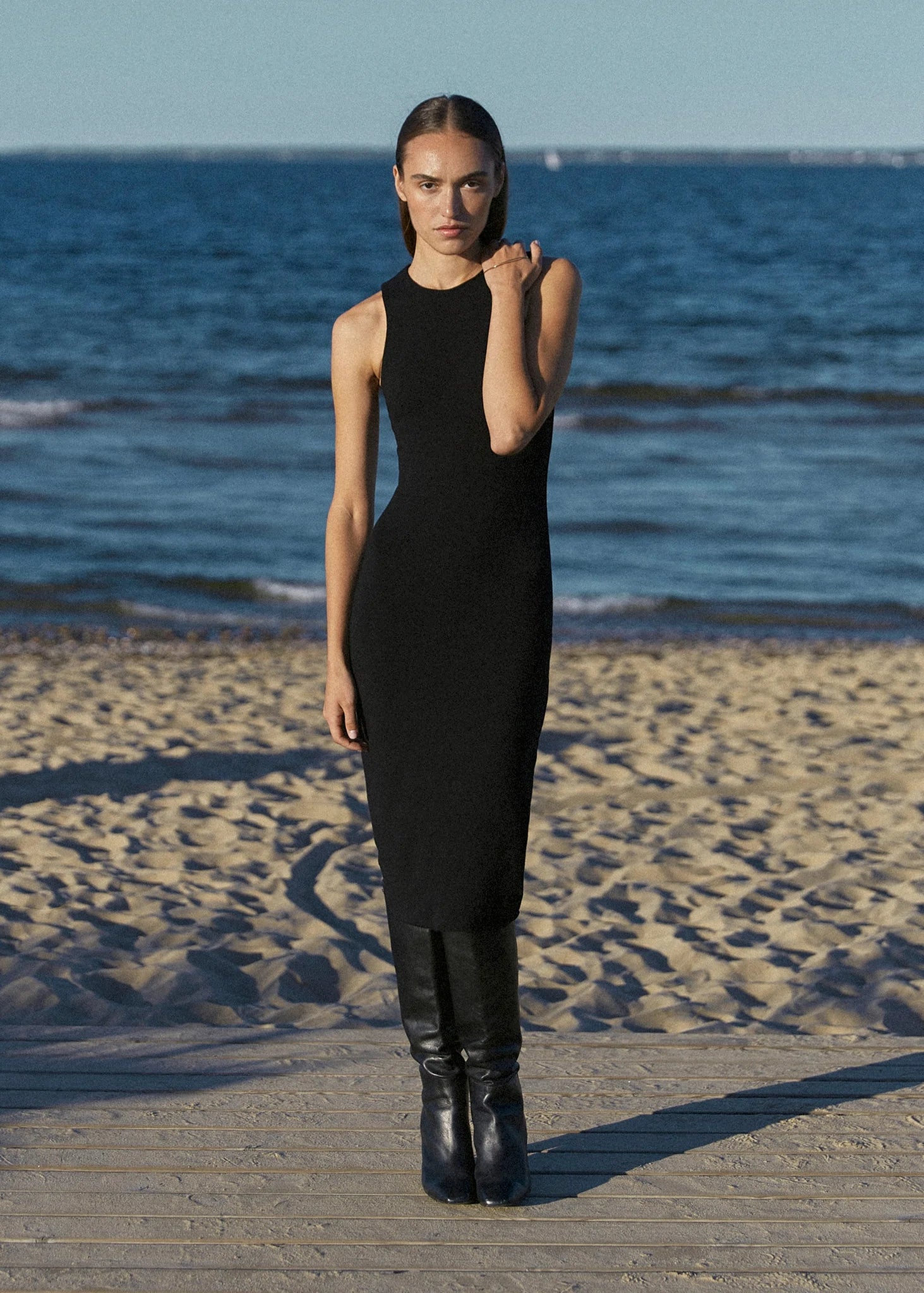 Nora Bamboo Jersey Dress Black