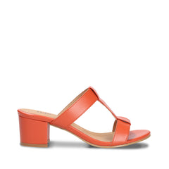 Iris Orange Vegan High-Heeled Sandals