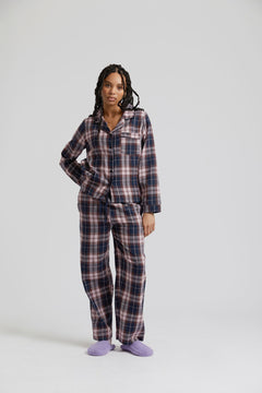 Jim Jam Womens Cotton Pyjama Set Dusty Mauve