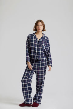 Jim Jam Womens Cotton Pyjama Set Dark Navy