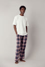 KOMODO - Jim Jam Mens Cotton Pyjama Bottoms Mauve, image no.1