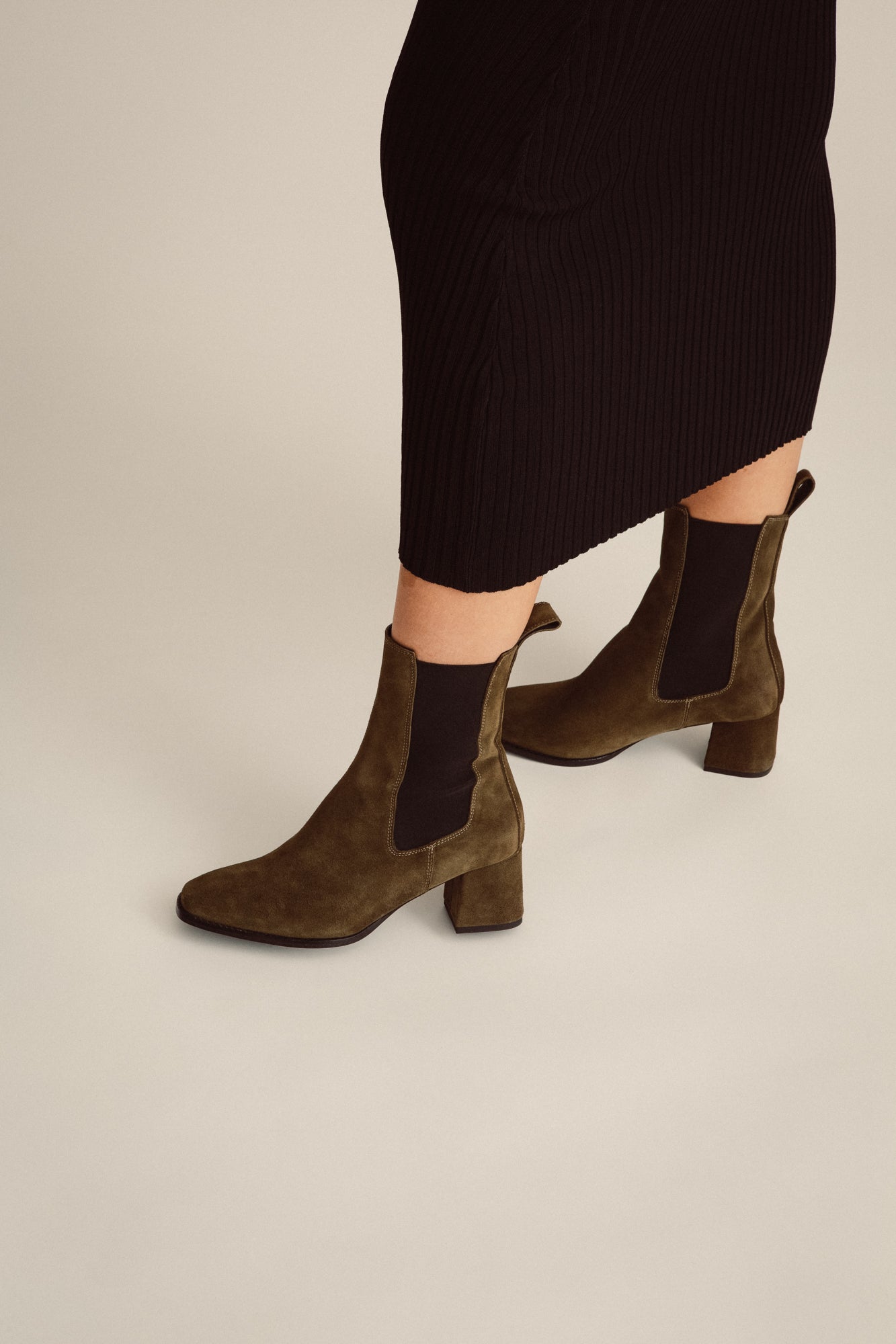 Heel Boots Khaki