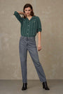 Kings Of Indigo - Caroline Cropped Clean Carson Flintstone Grey Worn Jeans, image no.1