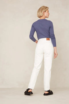 Caroline Cropped Holo Optical White