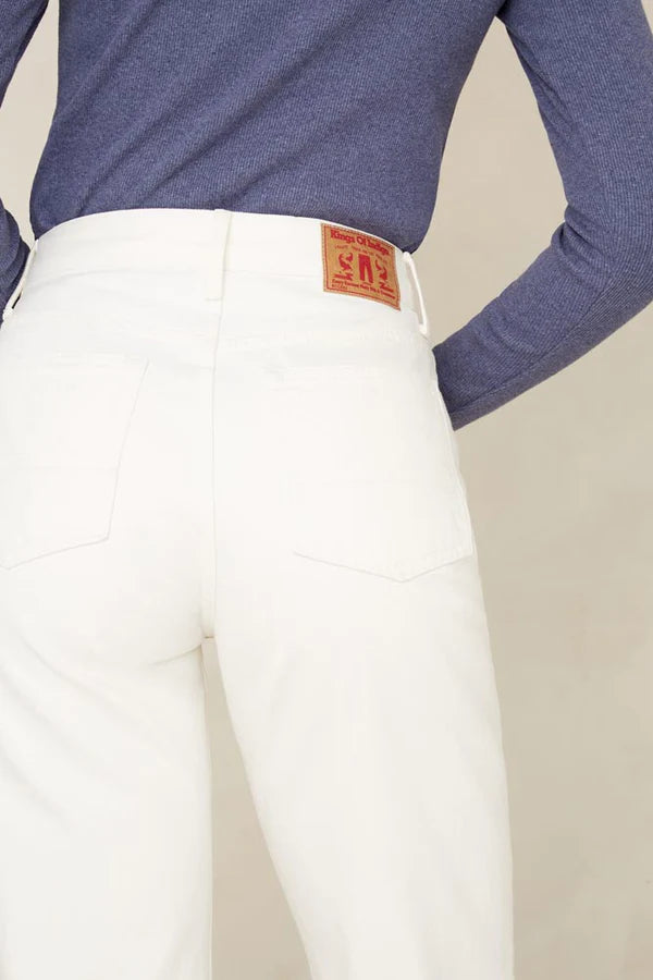 Caroline Cropped Holo Optical White