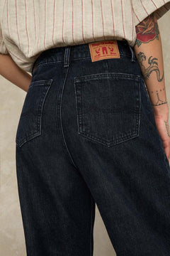 Leila Cropped Jeans Dark Denim