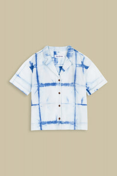 Athalie Short Sleeve Shibori Natural Indigo