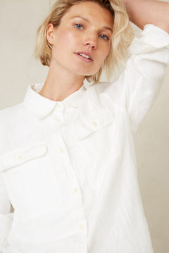 Charlene Linen Shirt Optical White