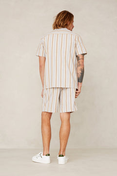 Cronus Shorts Ecru Hemp Stripe