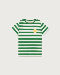 Kid's T-Shirt Striped Green/White
