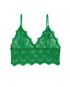 Lace Bralette Top Green Ivy