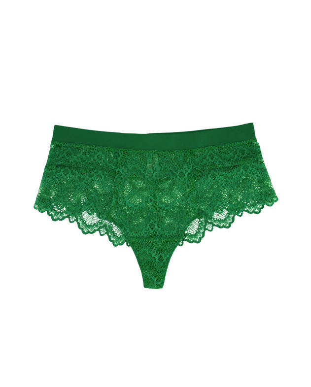 Lace Highwaist String Green Ivy