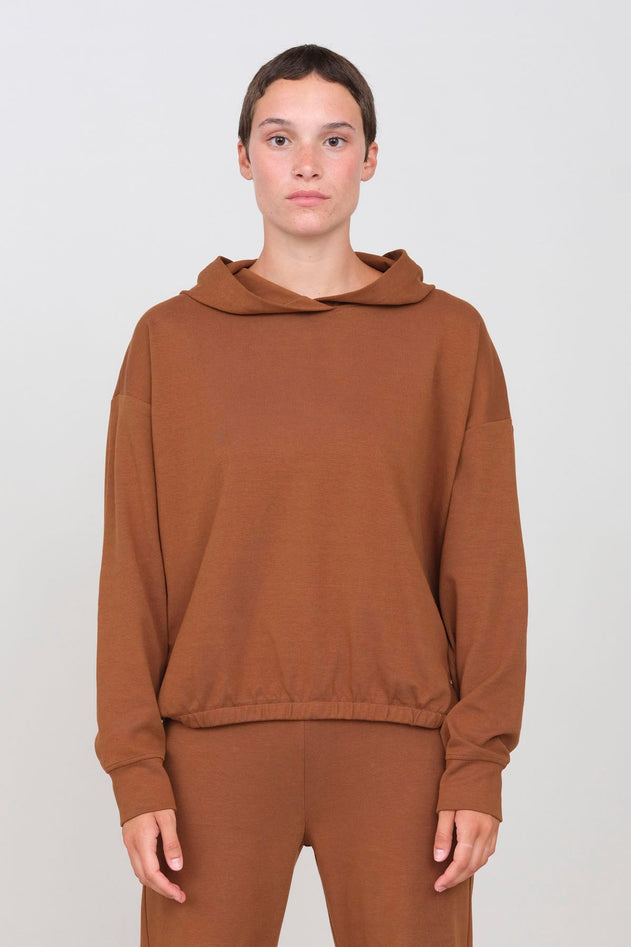 Interlock Short Hoodie Peanut