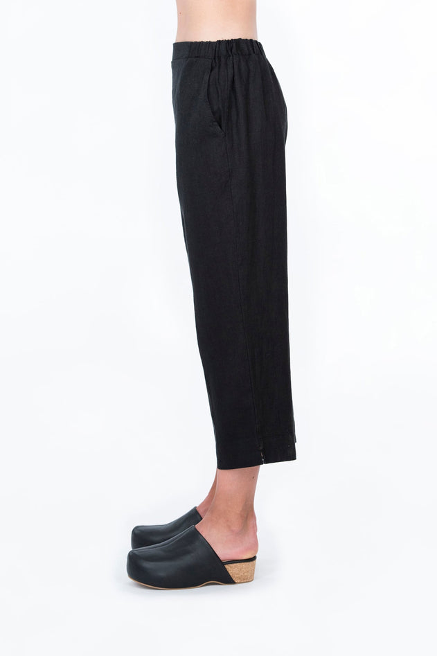 Lina Linen Pants Black