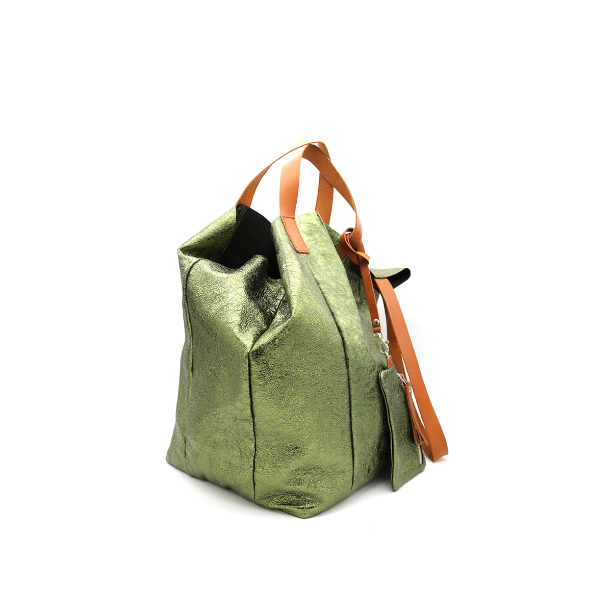 Linda Large Tote Metallic Green