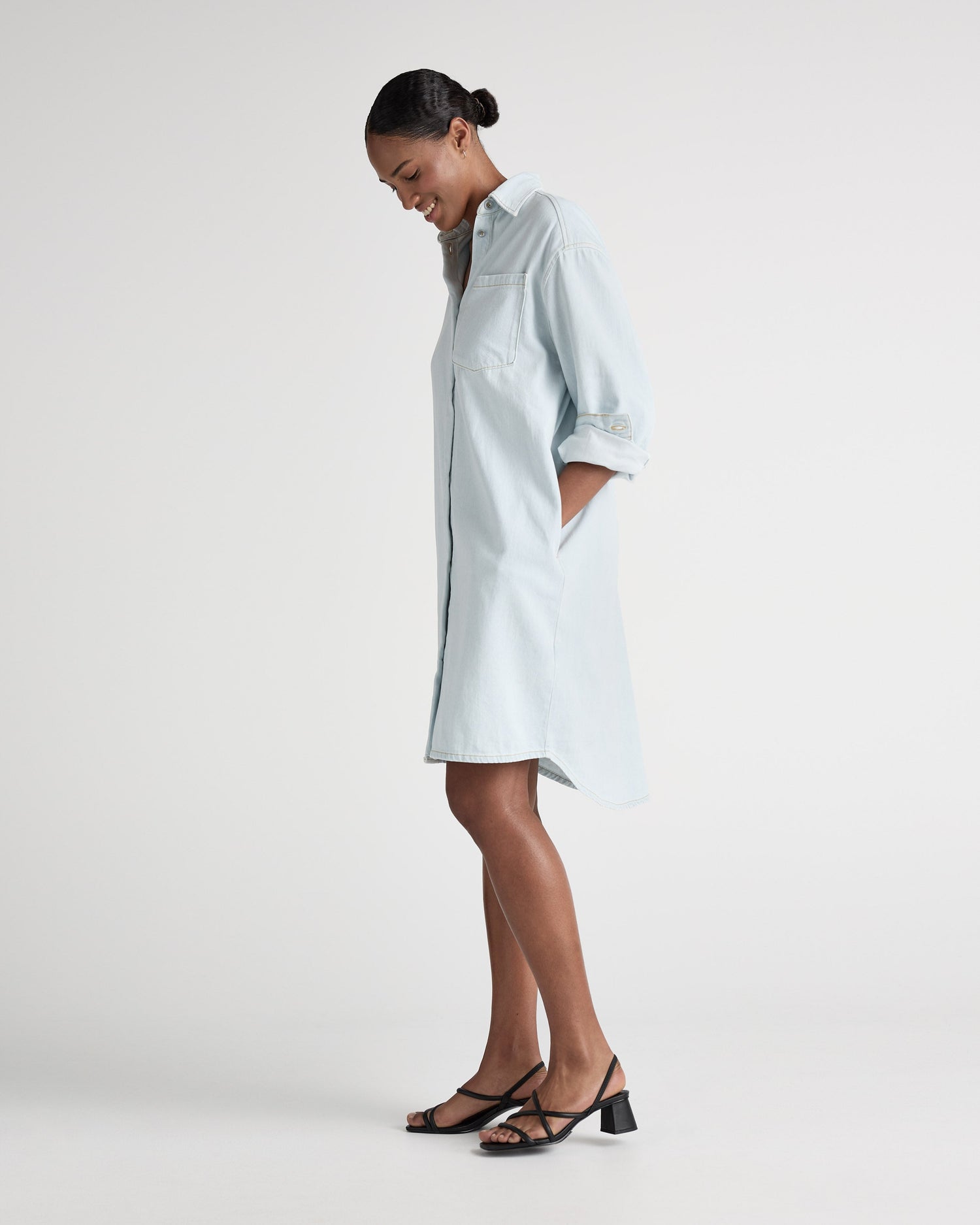 Ella Denim Dress  Sun Stone