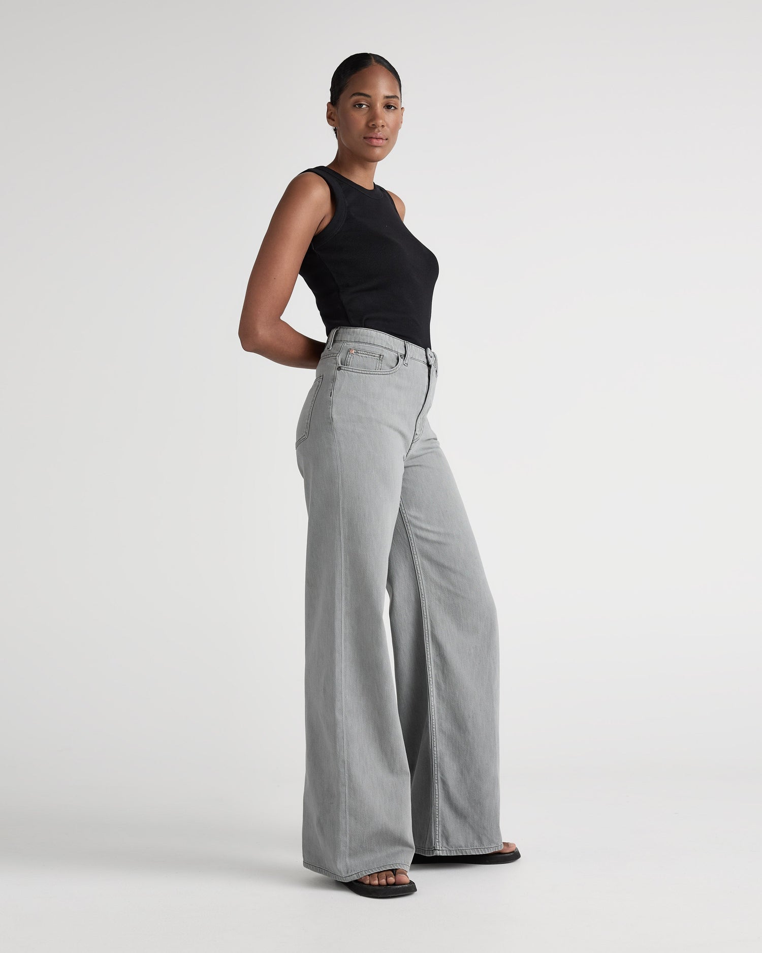Sara High Loose Flow Jeans Marge Grey