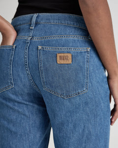 Suzy Mid Denim Shorts Medium Stone
