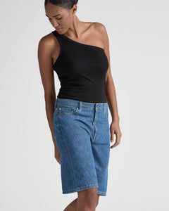 Suzy Mid Denim Shorts Medium Stone