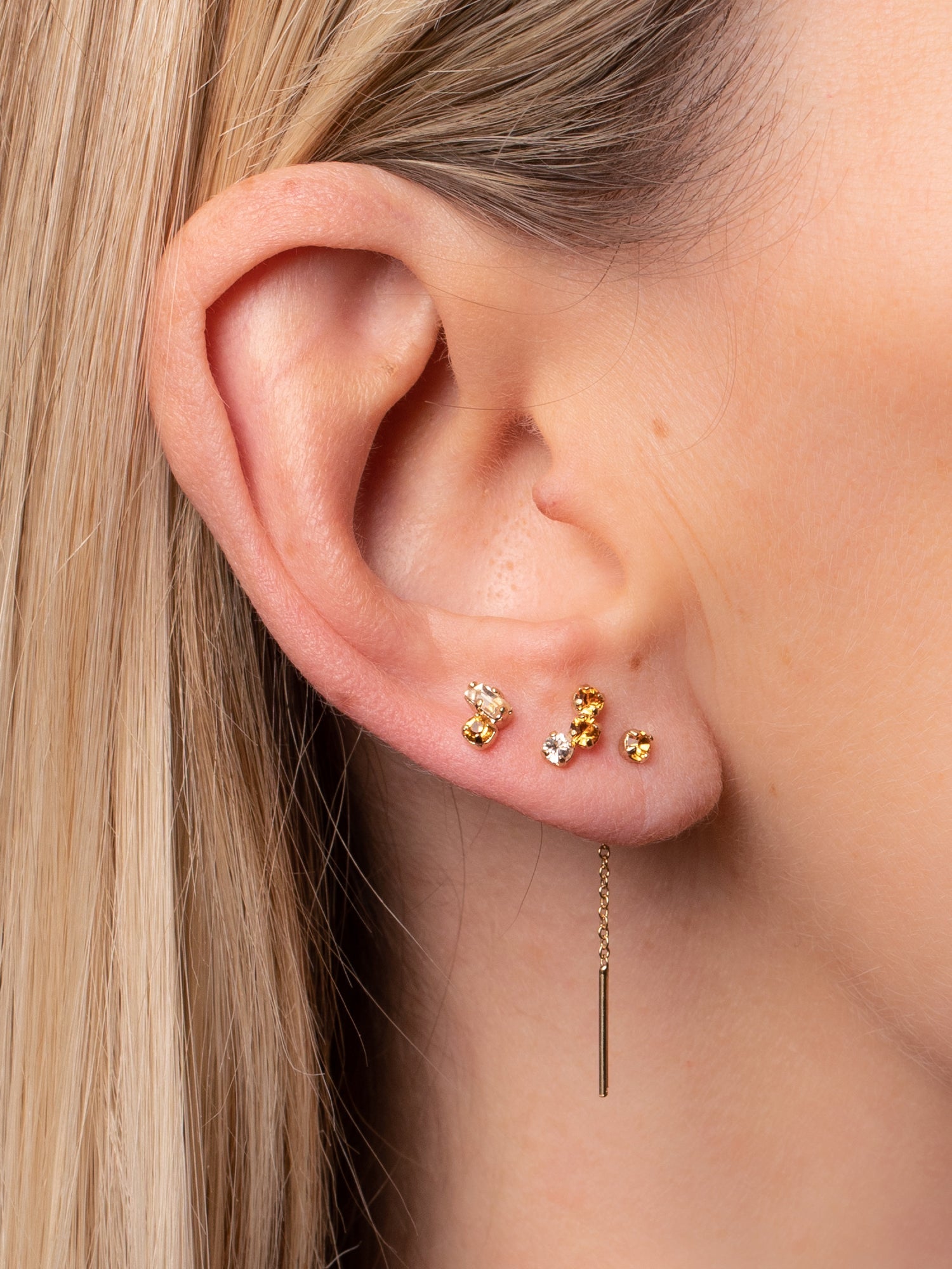 Leo Earring Set Emerald Green