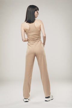 Straight Leg Trousers in Light Brown