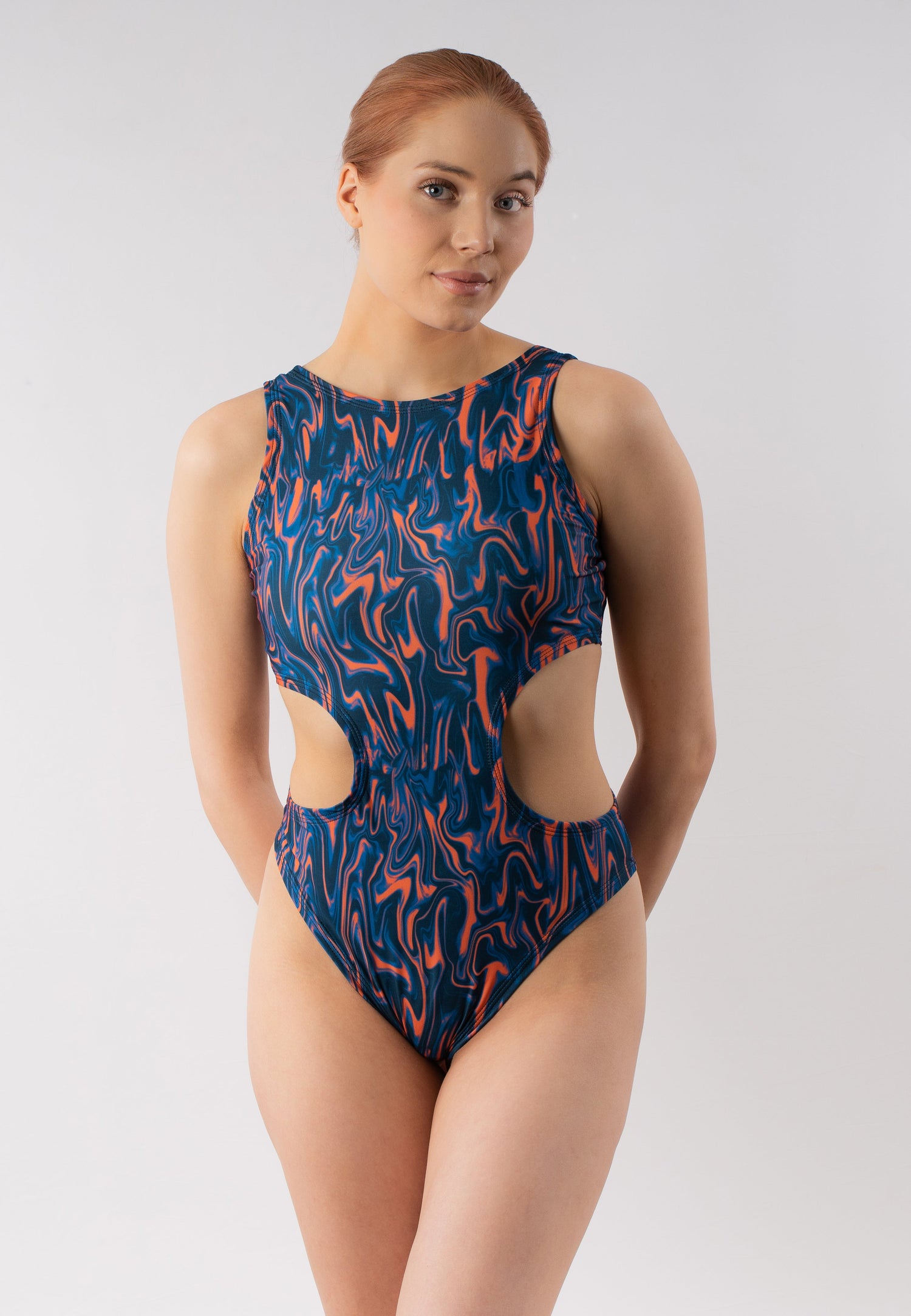 Luna Sporty Swimsuit Liquid Print