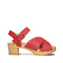 Nae Vegan Shoes - Magnolia Red Piñatex Vegan Heel Sandals, image no.1