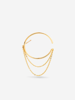 Marceau Single Earring Chain Gold