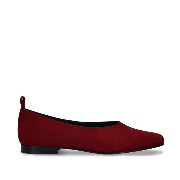 Melita Bordeaux Vegan Ballerina Flat Heel