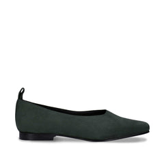 Melita Green Vegan Ballerina Flat Heel