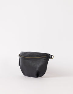 Milo Soft Grain Leather Bum Bag Black