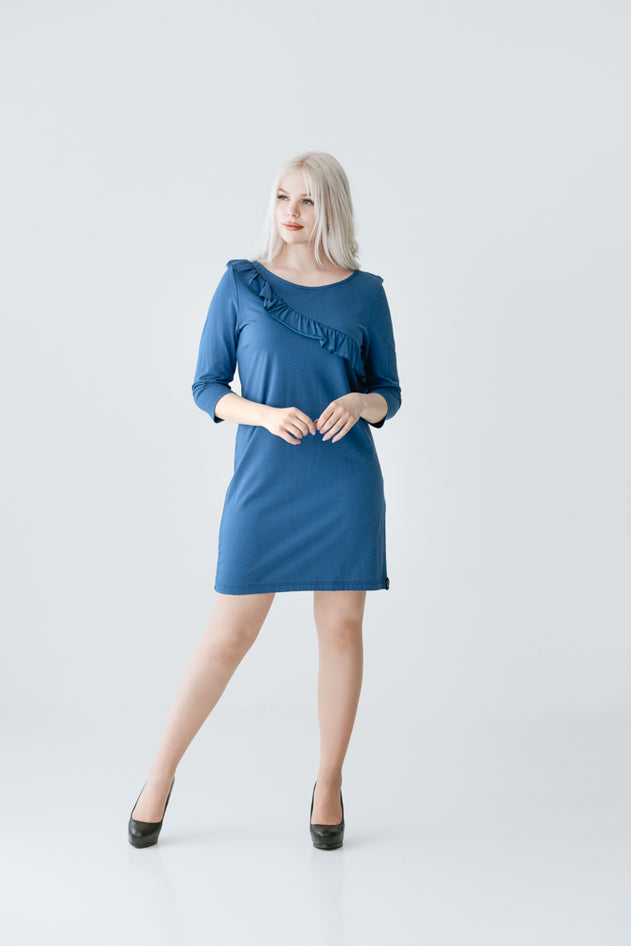 Ruffle Tunic Blue