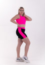  - Revoel X Erika Vikman Stellar Biker Shorts in Black & Shock Pink, image no.7