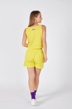 Women's Plush Shorts Yellow