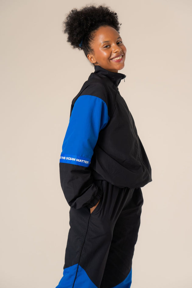 Adventure Tracksuit Jacket Black/Blue