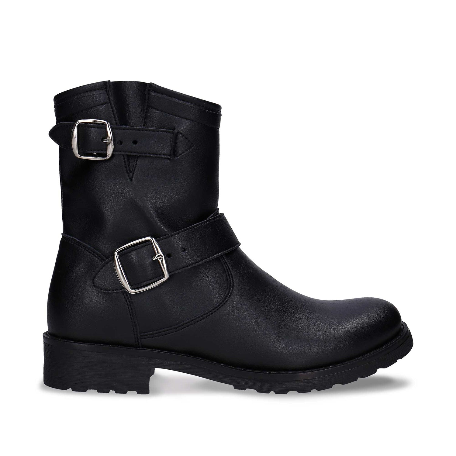 Odet Black Boot Ankle Biker Vegan