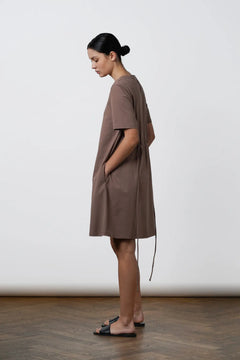 Ofelia Organic Cotton Dress Deep Taupe