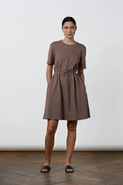 Ofelia Organic Cotton Dress Deep Taupe