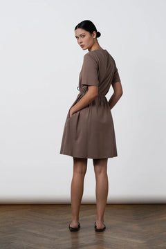 Ofelia Organic Cotton Dress Deep Taupe