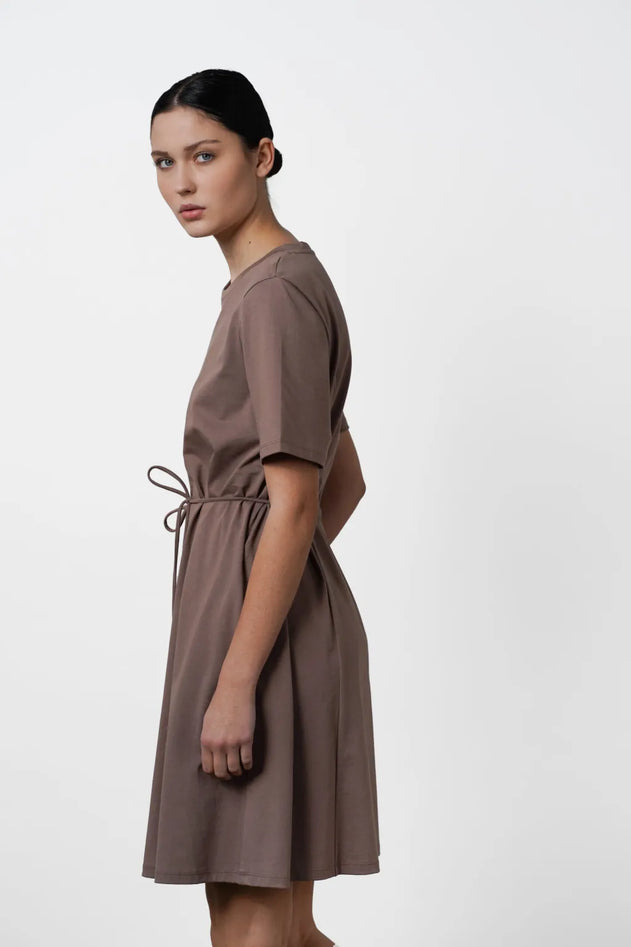 Ofelia Organic Cotton Dress Deep Taupe