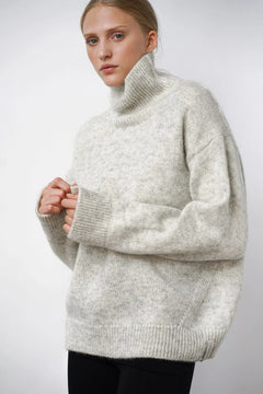 Oma Knitted Turtleneck Sand Melange