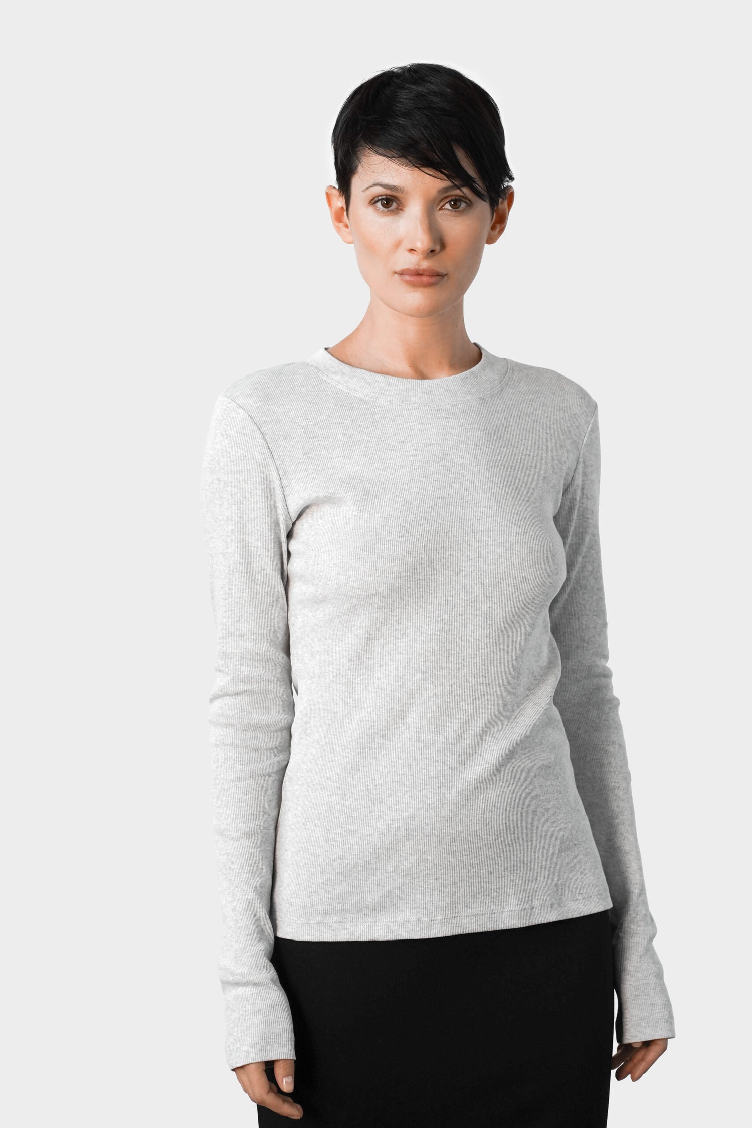 Ottawa Long Sleeve Top Grey Melange