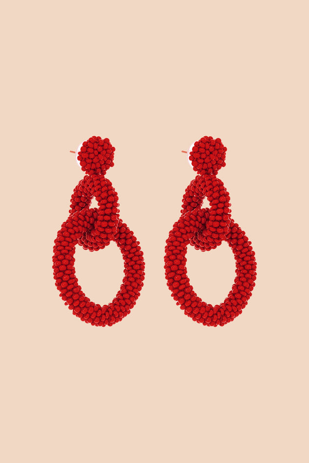 Gia Earrings Red