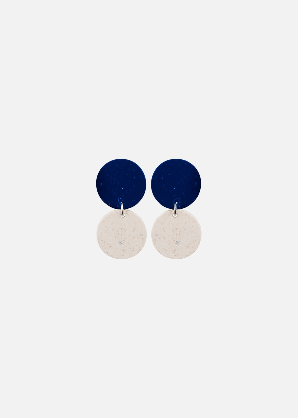 Dots Earrings No.2 Sweet Blueberry/First Snow
