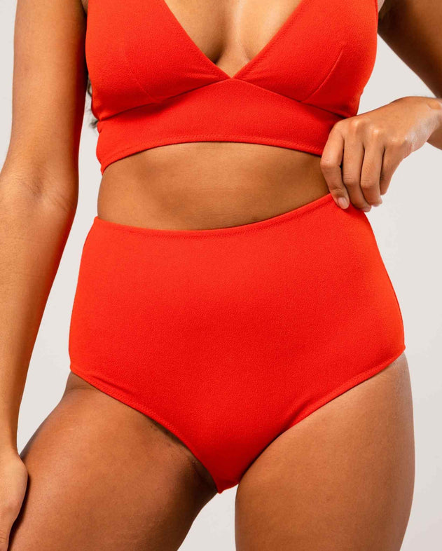 Highwaist Bikini Briefs Papaya