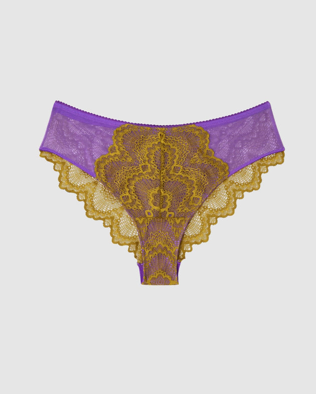 Lace Triangle Bralette Burgundy/Candy Pink • Understatement Underwear